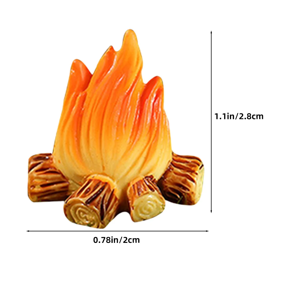 8 個ミニチュアキャンプファイヤー造園装飾ロマンチックな庭の小道具焚き火テーマパーティー用品偽火の装飾品