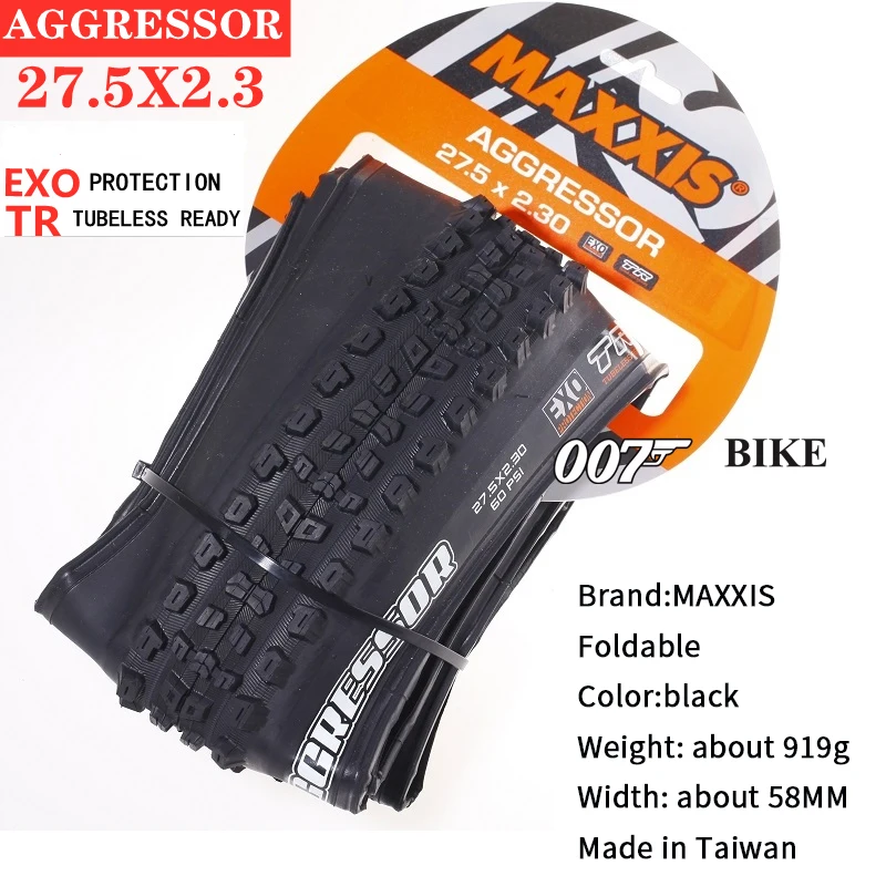 MAXXIS 29 AGGRESSOR 접이식 MTB 산악 자전거 타이어, EXO 보호 TR 튜브리스 29er, 26x2.3, 27.5x2.3/2.5, 29x2.5, 1 개