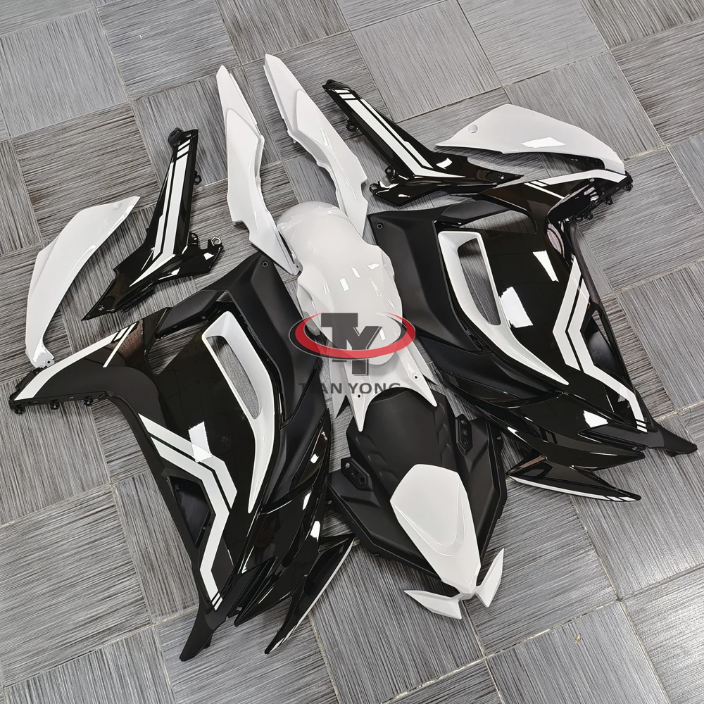 Cowling Bright black white floral pattern Motorcycle For Ninja650R Ninja650 2021-2023 Full Fairing Kit Injection Bodywork