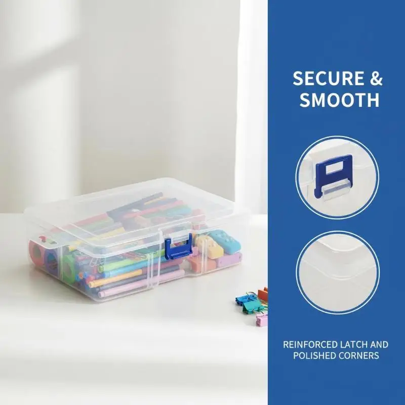 

Plastic Box Rectangular Box Translucent Box Packing Box Storage Box Dustproof Jewelry Storage Case Container
