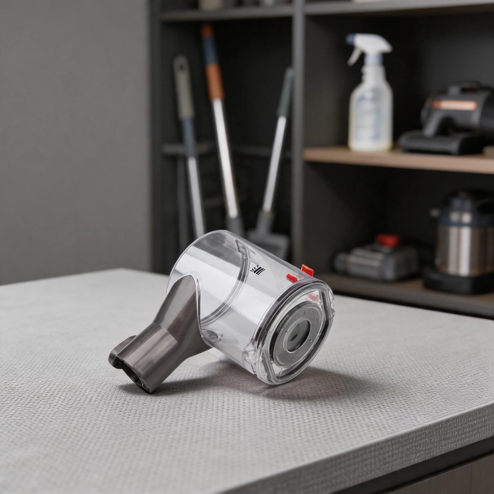 Black V6 Dust Cup Vacuum Cleaner Dust Cup Storage Holder Vacuum Bin Replacement Easy Installation Compact Portable Design