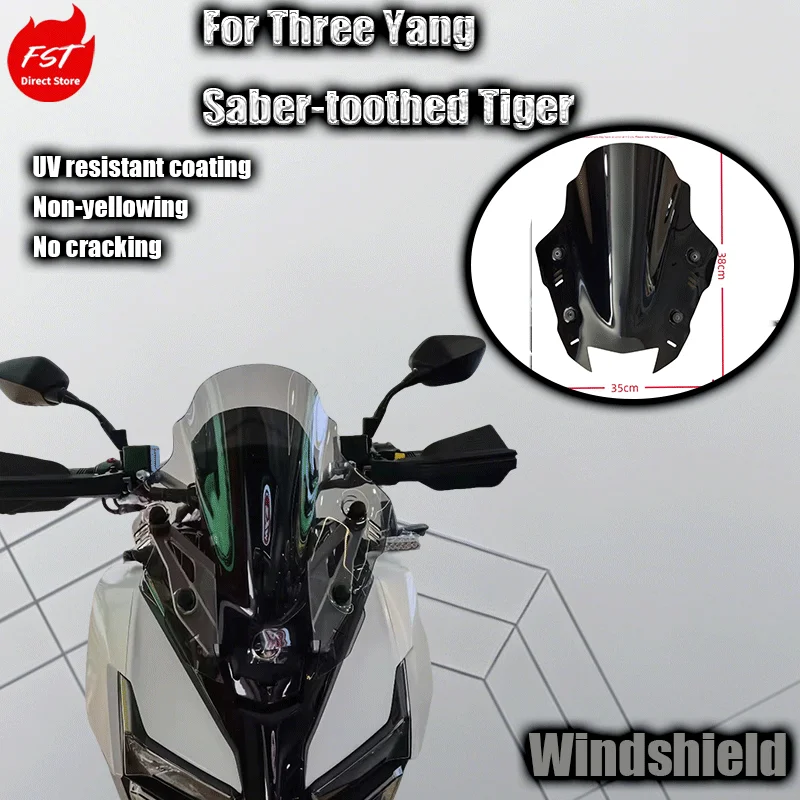 

For non-destructive installation of chest protector windshield on SYM Sabertooth motorcycles modified for racing