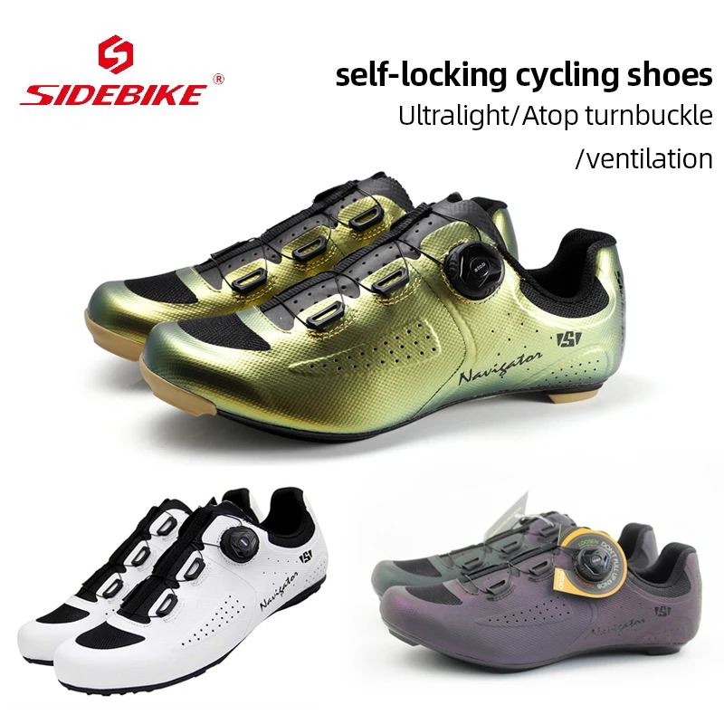 

SIDEBIKE Carbon Fiber Men's Road Cycling Shoes Self-locking Mtb Cycling Sneakers Outdoor Sports Ultralight Women's Bike Sneakers