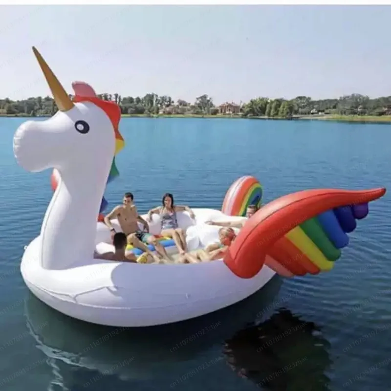 Extra Large Inflatable 46-Person Unicorn Float – Giant Floating Pool Lounge & Beach Toy for Water Park & Island Fun