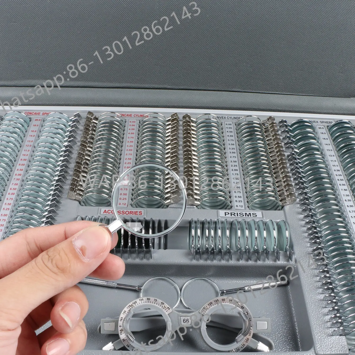 

Набор из 266 шт., набор оптических пробных линз, металлический обод, алюминиевый корпус