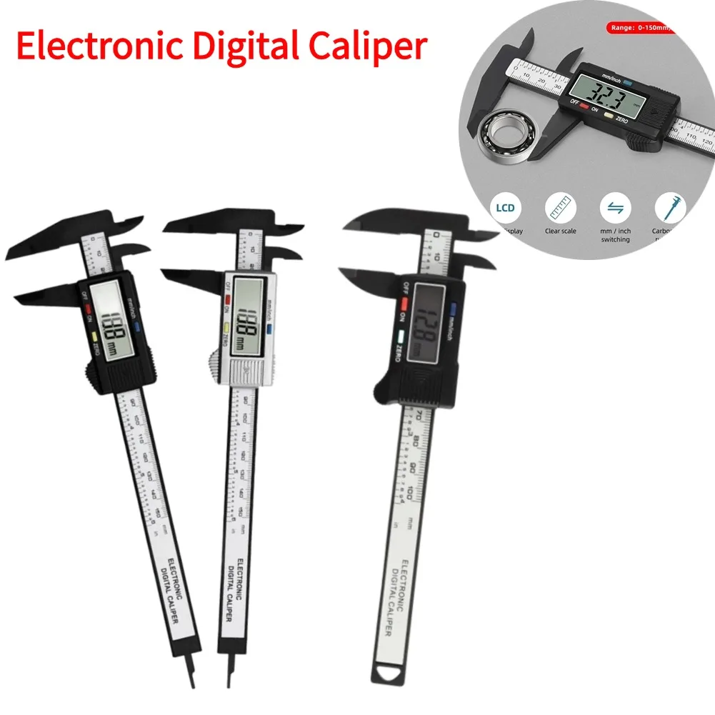 Hardened Stainless Steel Electronic Digital Caliper Messschieber Measuring Tools Micrometer Gauge Digital Ruler 150mm 100mm