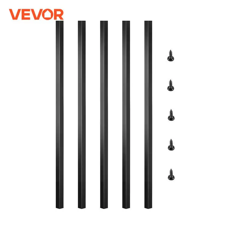 VEVOR Deck Balusters Metal Deck Spindles 101 Pack 26 inch Aluminum Alloy Railing With round/square shape,Outdoor for Backyard