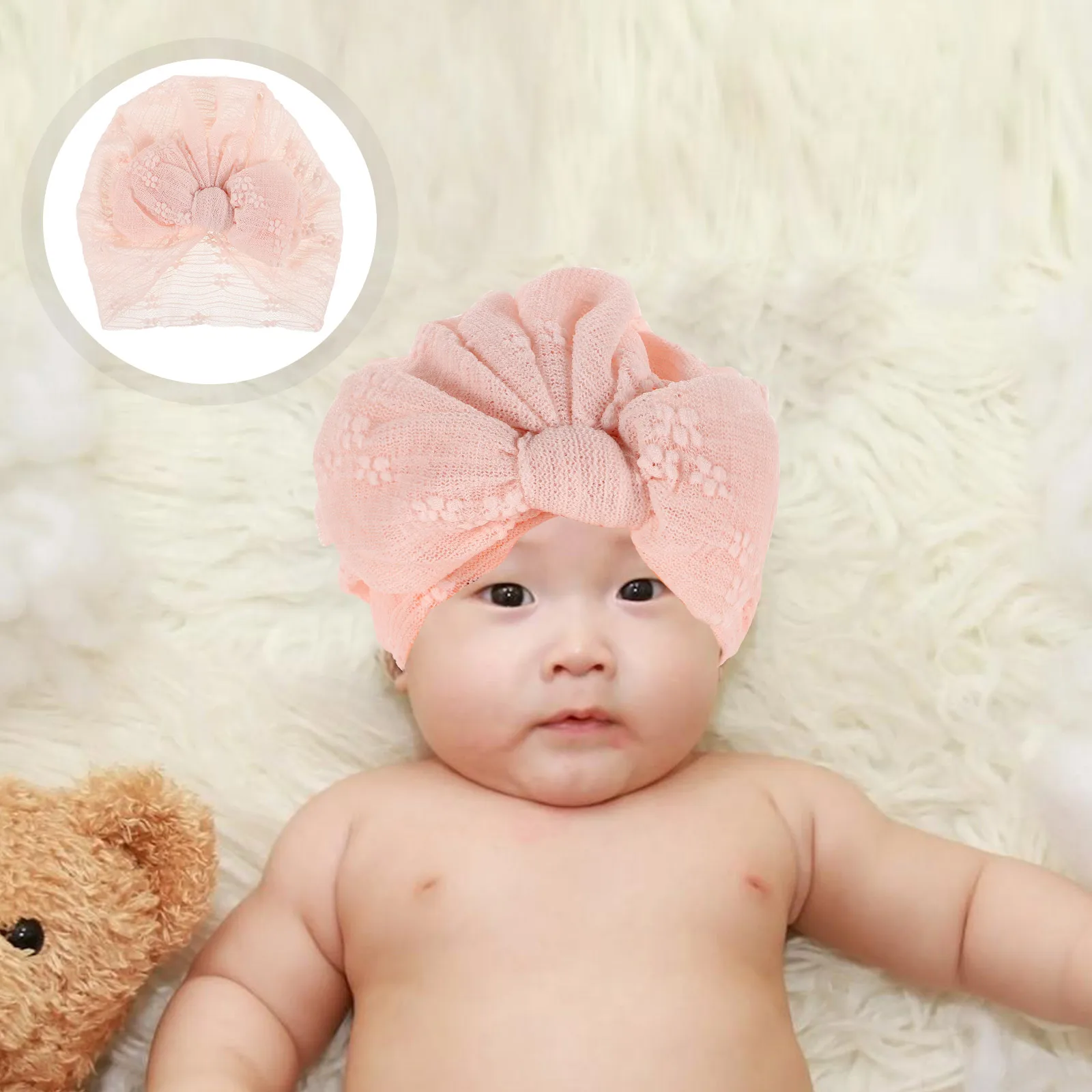 

Newborn Girl Boy Hat Warm Knit Beanie Infant Head Cover Elastic Cap Cozy Comfortable Style Cute Accessory For All Seasons