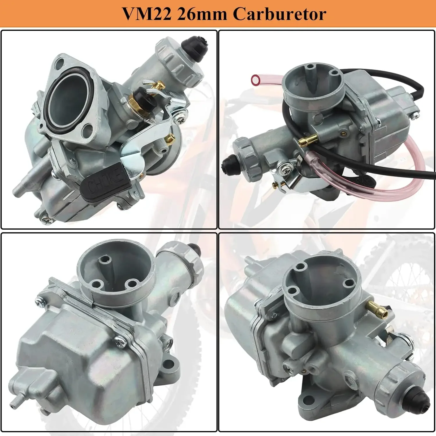 VM22 26mm Carb with Air Filter Intake Pipe Compatible with CRF70  SSR  150cc 212cc Enduro Bike Go Kart Pit Bike ATV Motorcycle