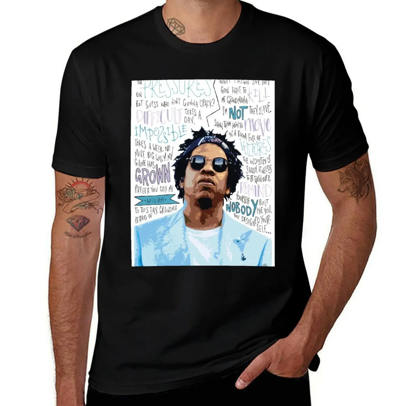 

Jay-Z T-Shirt t shirt man luxury black cotton t-shirt plain for man package T-Shirt