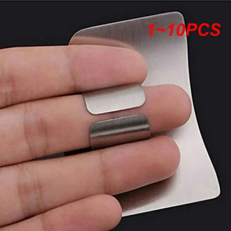 1~10PCS Stainless Steel Finger Guard Finger Hand Cut Hand Protector Knife Cut Finger Protection Tool Kitchen Cooking Knives