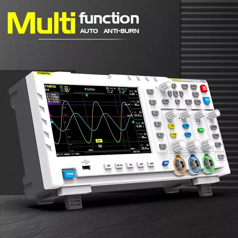 2 In 1 Portable Digital Oscilloscope Dual Channel Input Signal Generator Desktop Oscilloscope 100MHz* 2 1GSa/s Sampling Rate