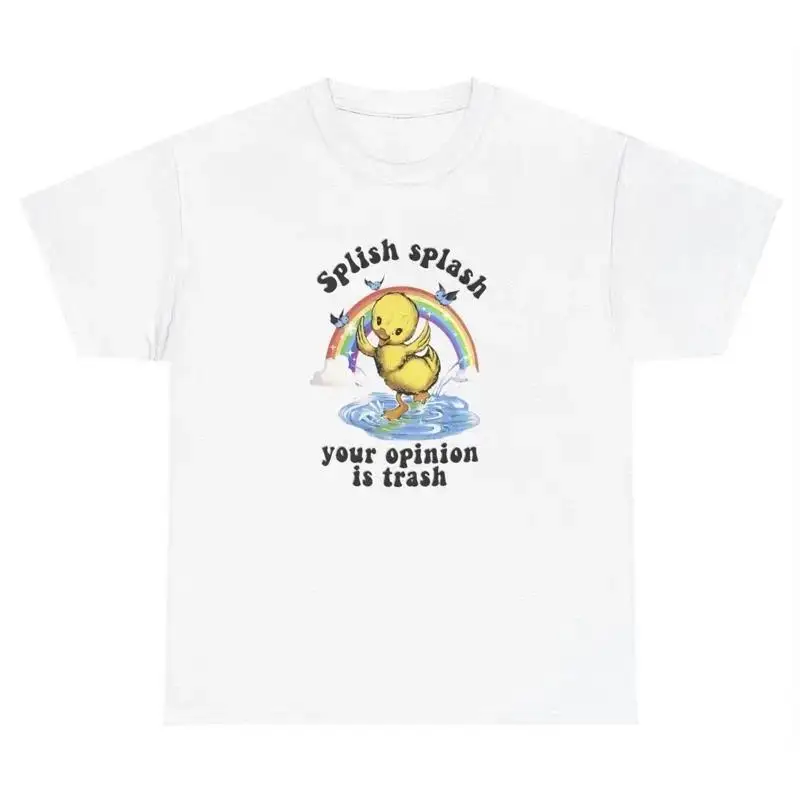Your Opinion Is Trash T Shirt Funny Y2K Duck Lover Gen Z Cottagecore Meme Tee