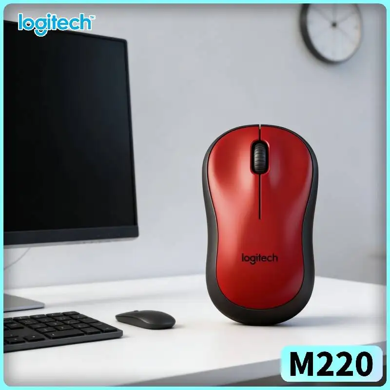 Logitech M220 Wireless Silent Mouse Ambidextrous Shape 10m Working Range 1000 DPI 18-Month Battery Accessory