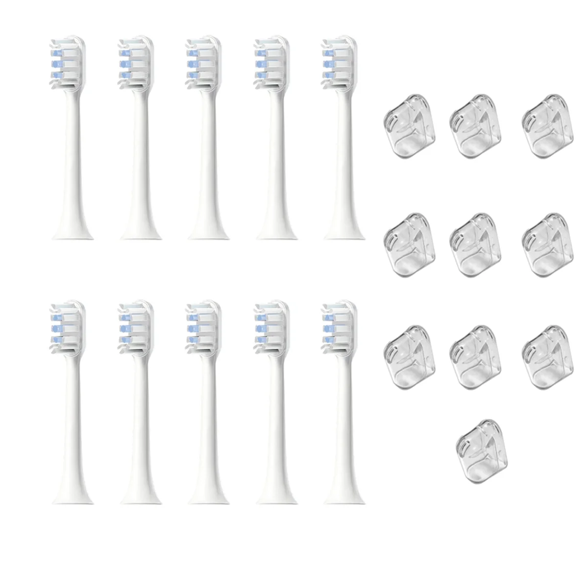 Cabezales de repuesto para cepillo de dientes eléctrico, color blanco, para MIJIA T301, MES605, T302, MES608, T501, MES607