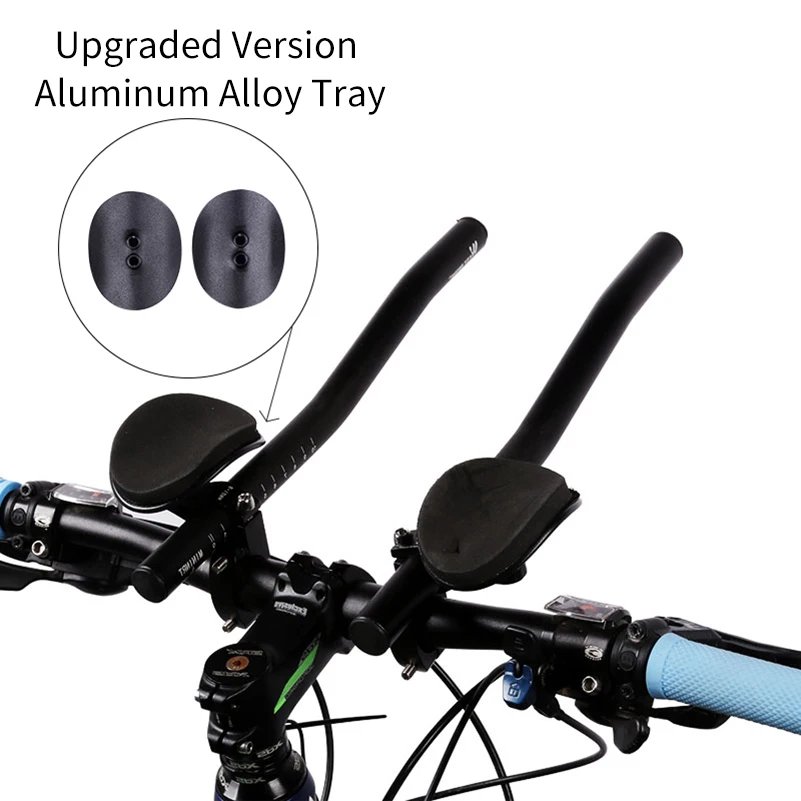 WEST BIKING Aluminium-Legierung TT Lenker Aero Bike Extender Armstützen Verstellbare Lenkerverlängerung mit Schwamm-Ellbogenschonern für Radfahren – Detail 2