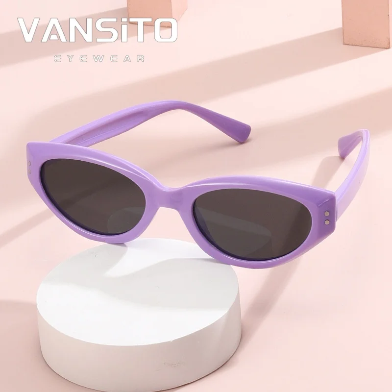 

VANSITO New Trendy Children's Silicone Fashionable Cat Eyes UV 400 Unisex Children Polarized Kids Sunglasses