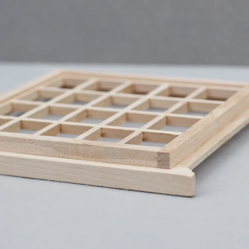 1 szt. Domek dla lalek 1:12 Drewniana Kwadratowa Ramka Okna Model 20 Szyberdachów Okna Domek dla Lalek Mini Akcesoria Meblowe