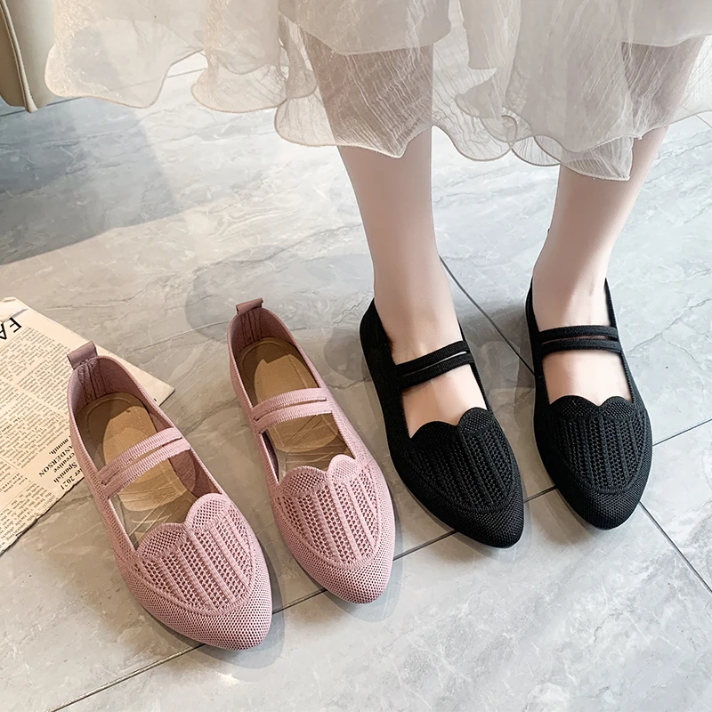 

2025 NEW Simple and fashionable Womens Fashion Soft and comfortable Shoes Mesh Shallow Mouth Slip-On Women Shoes Large Size
