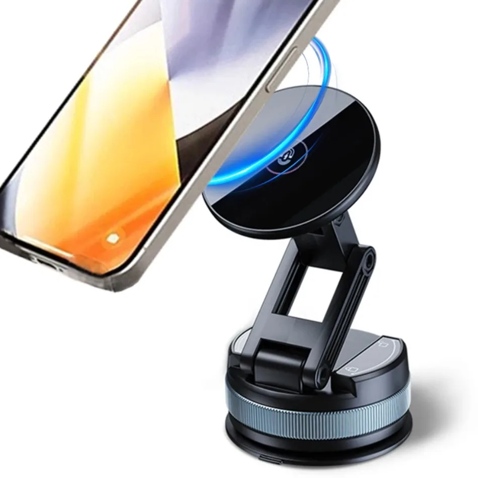 

Складное выдвижное крепление, универсальное автомобильное лобовое стекло, держатель для телефона на приборной панели, магнитная вакуумная присоска для всех магнитных смартфонов