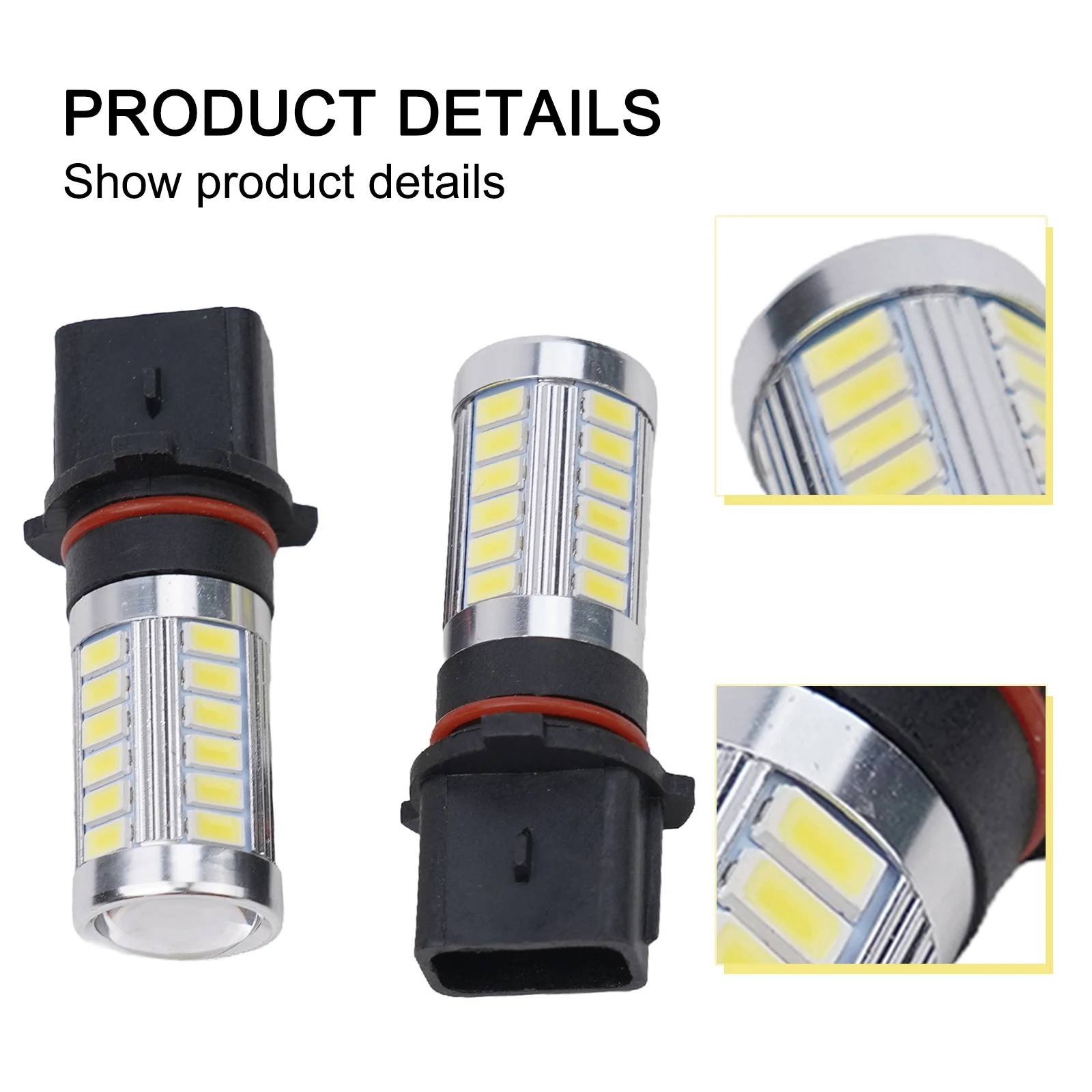 

For Mazda For Skoda For Toyota For Benz Indicator Lamp Fog Light 12-24V 9W 6000-6500K Vehicle Accessories 2pcs