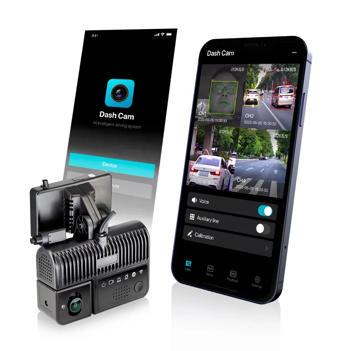 STONKAM Mobile DVR Car Dash    HD 2K  Front And Inside C  in Dual Dash    For Cars AI ADAS Truck Dash
