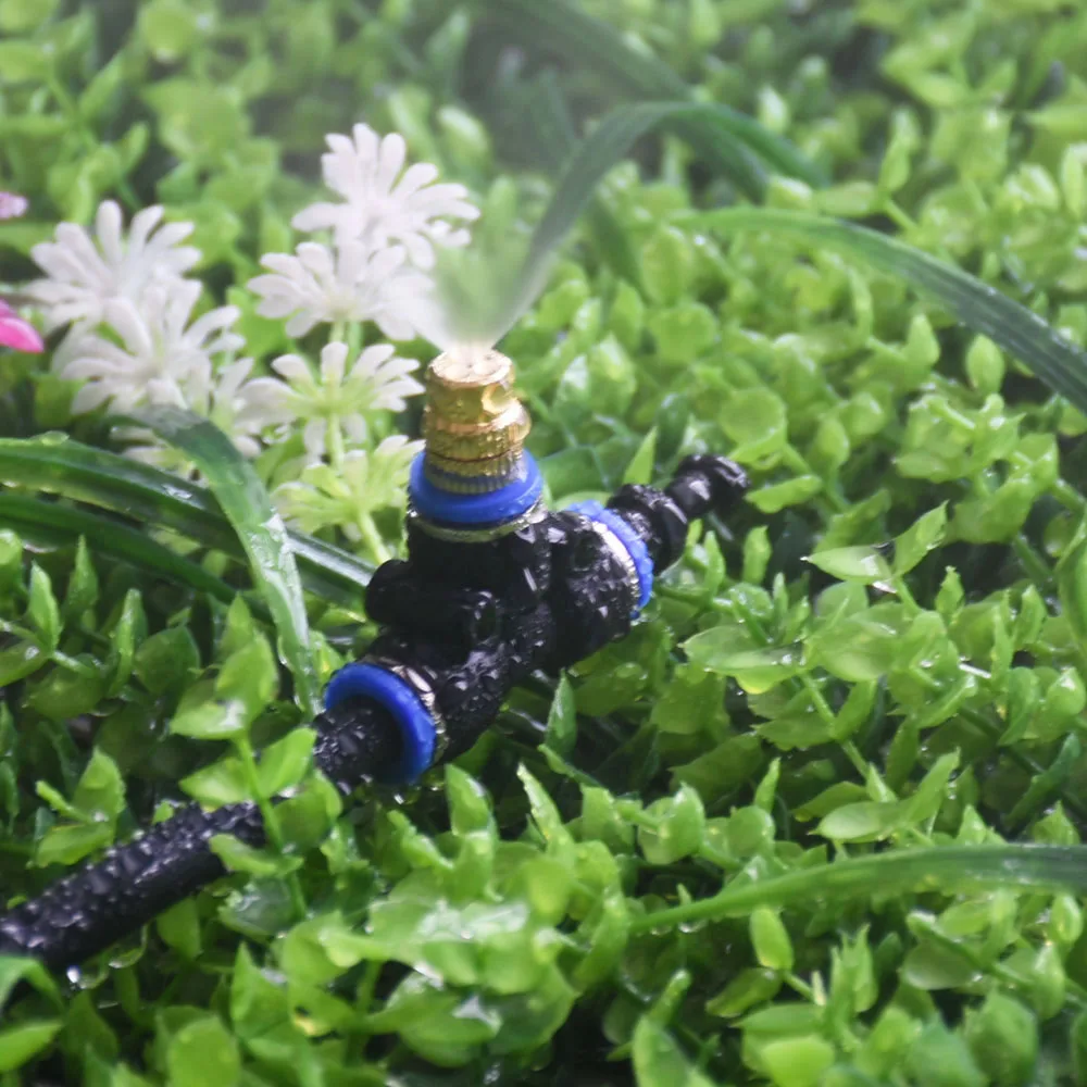 Outdoor Misting Cooling System Nozzles Terrace Flower Pot Mist Sprinkler Straight Push Lock Joint Tee Connector