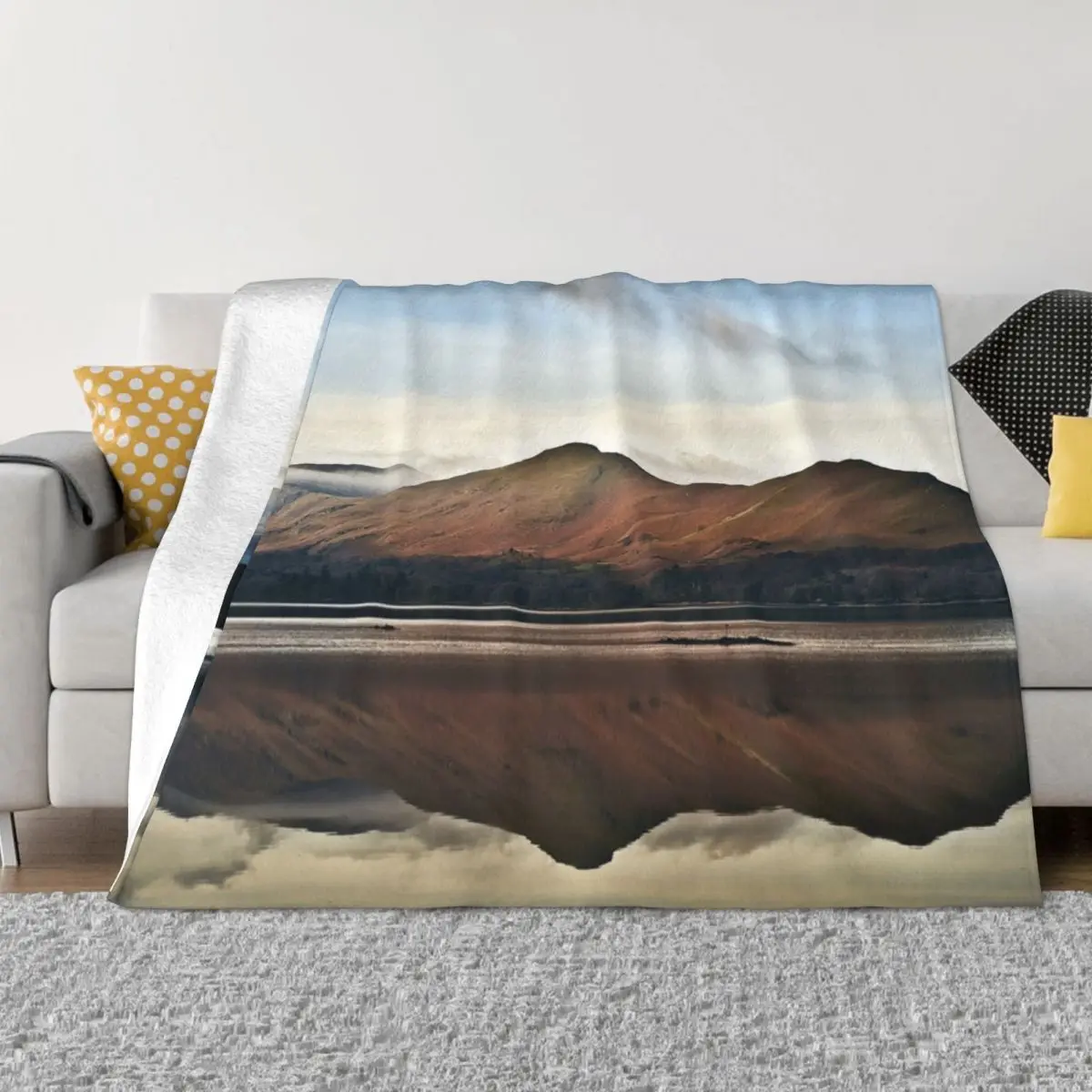 Catbells & Maiden Moor From Friars Crag (Derwentwater) Throw Blanket Personalized Gift Luxury Brand Blankets