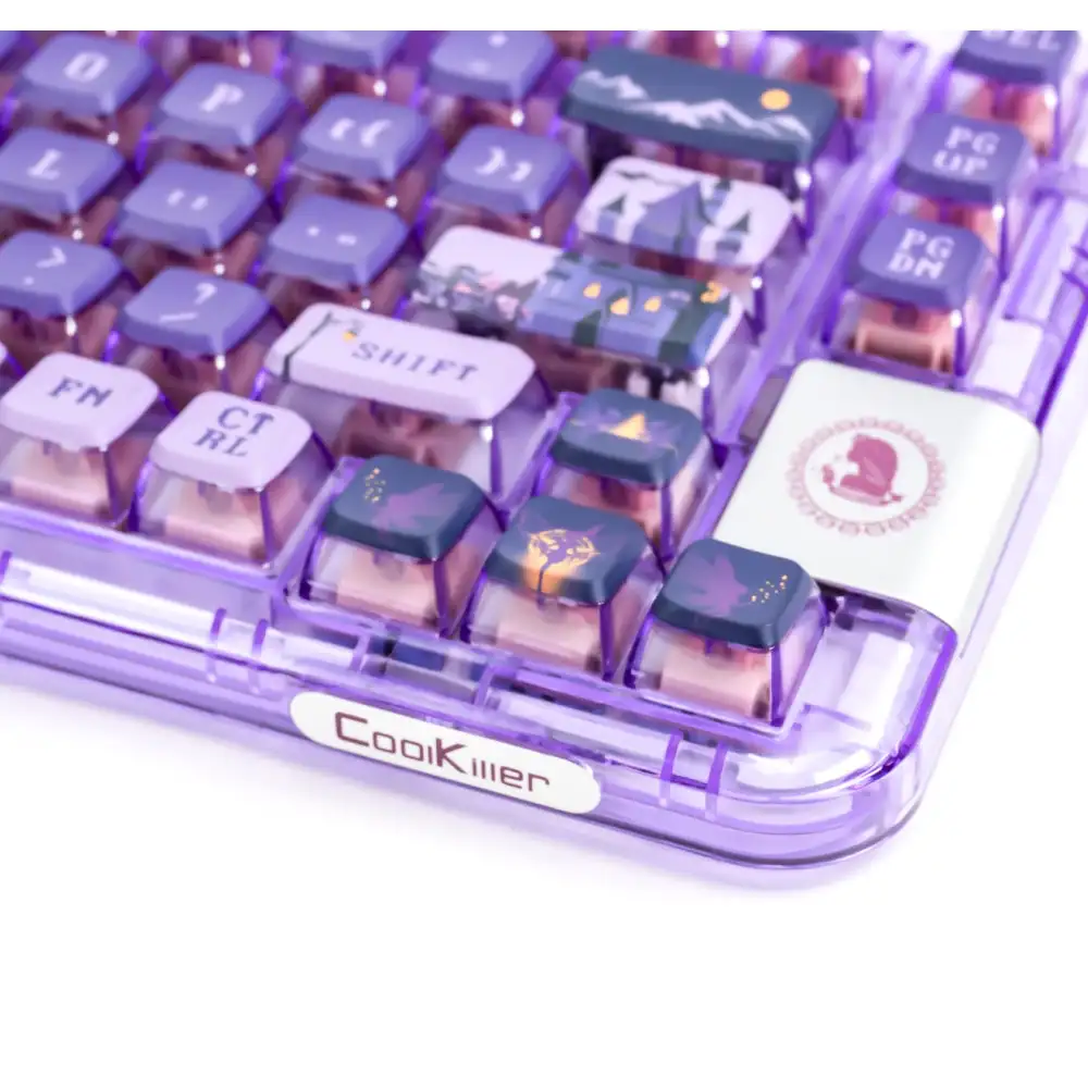 Imagem -05 - Coolkiller sem Fio Rgb Gaming Teclado Mecânico Hot-swap Contos de Fadas Roxos Junta Transparente Bluetooth 2.4g Ck75