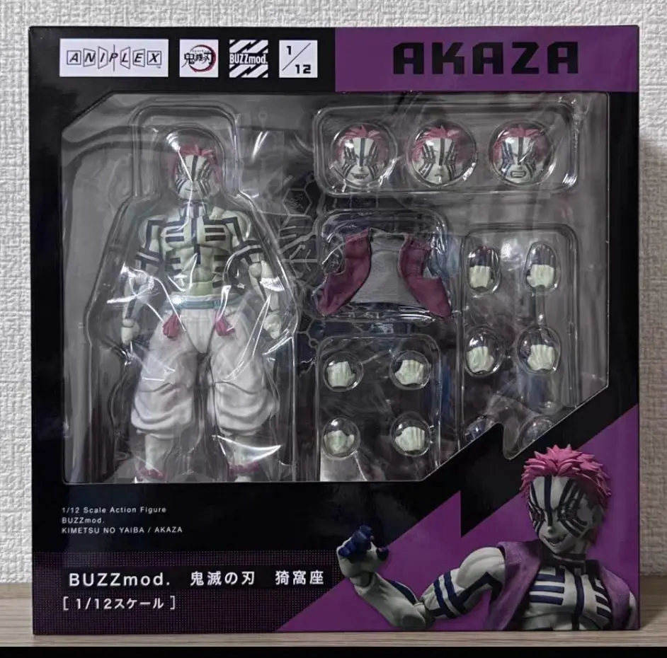 

100% Original ANIPLEX BUZZmod Demon Slayer Kimetsu no Yaiba Akaza In Stock 6inches Anime Collection Figures Model Toys