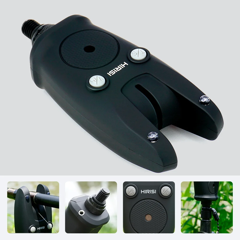 Hirisi S5 Waterproof Carp Fishing Bite Alarm Set High Sensitive LED Bite Indicator Terminal Fishing Angling Accessories