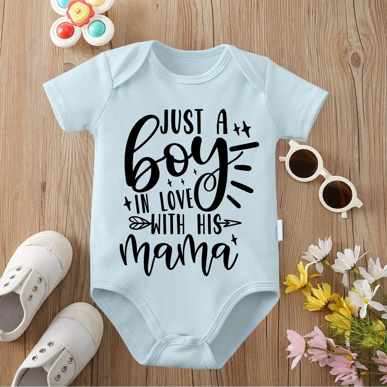 

Just A Boy Who Loves His Mama Изысканный принт из 100% хлопка, комбинезон-боди для ребенка, комбинезон для новорожденных от 0 до 12 месяцев