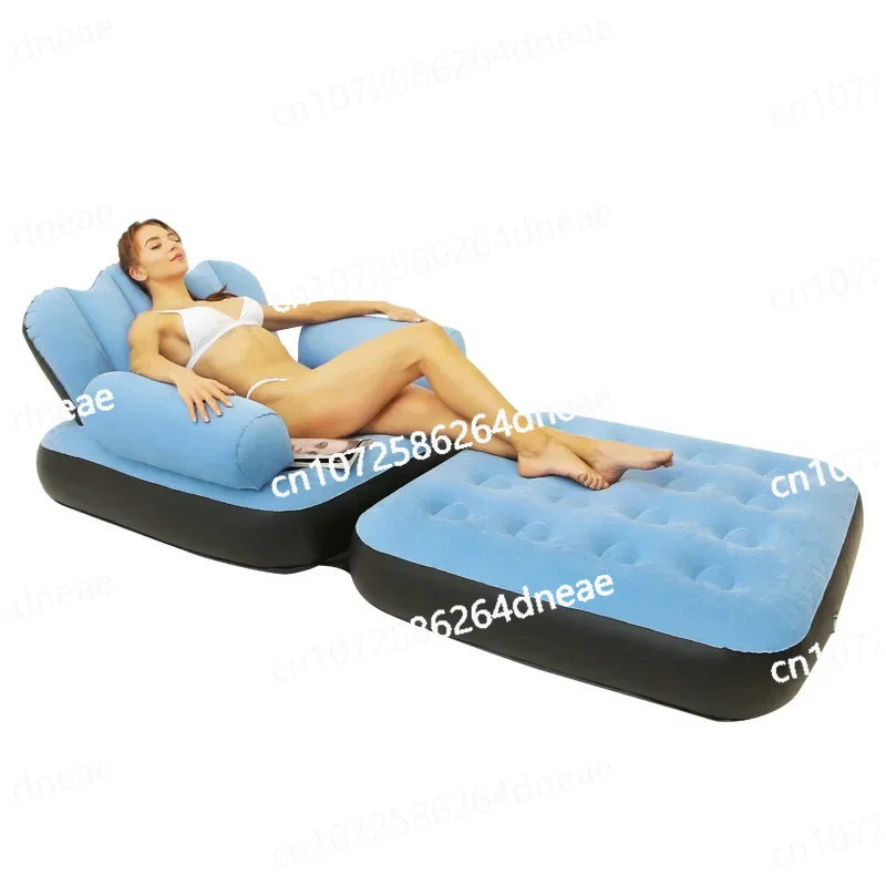 Five in one inflatable sofa for outdoor lazy people thickened lounge chair convenient foldable nap bed