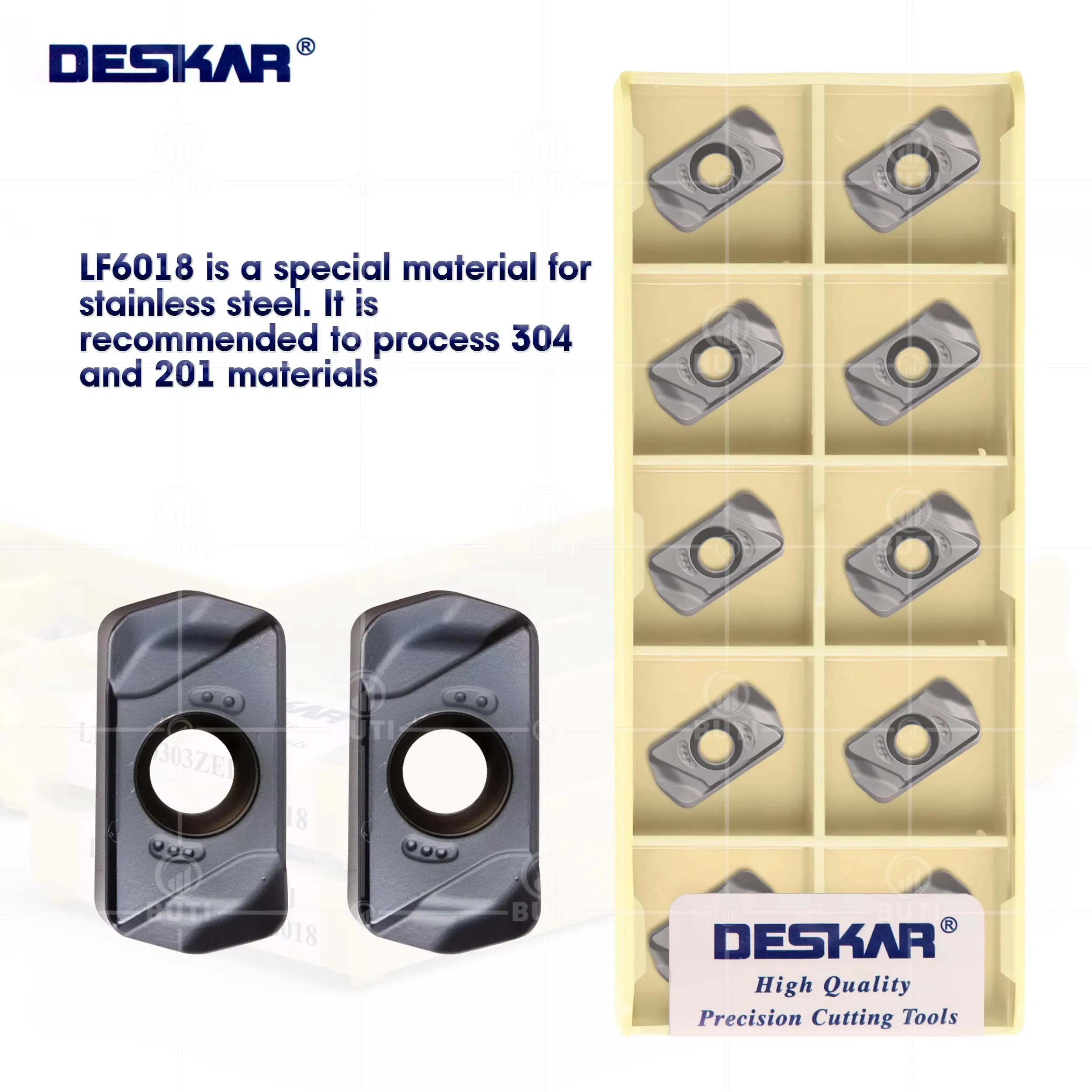 

DESKAR 100% Original LNMU0303ZER MJ LF6018 CNC Milling Cutter Lathe Machining Stainless Steel Double Sided Rough Milling Blades