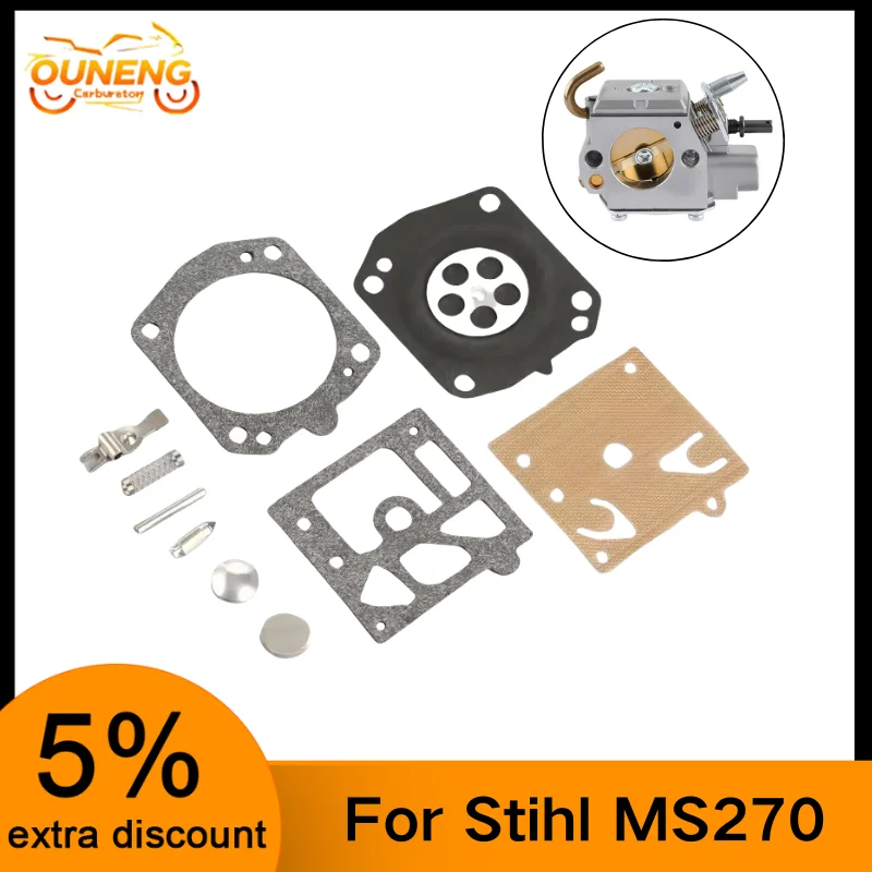 

For Stihl 029 039 044 046 MS270 MS280 MS290 MS390 MS341 MS361 MS440 MS441 MS461Chainsaw Carburetor Gasket Rebuild Repair Kit