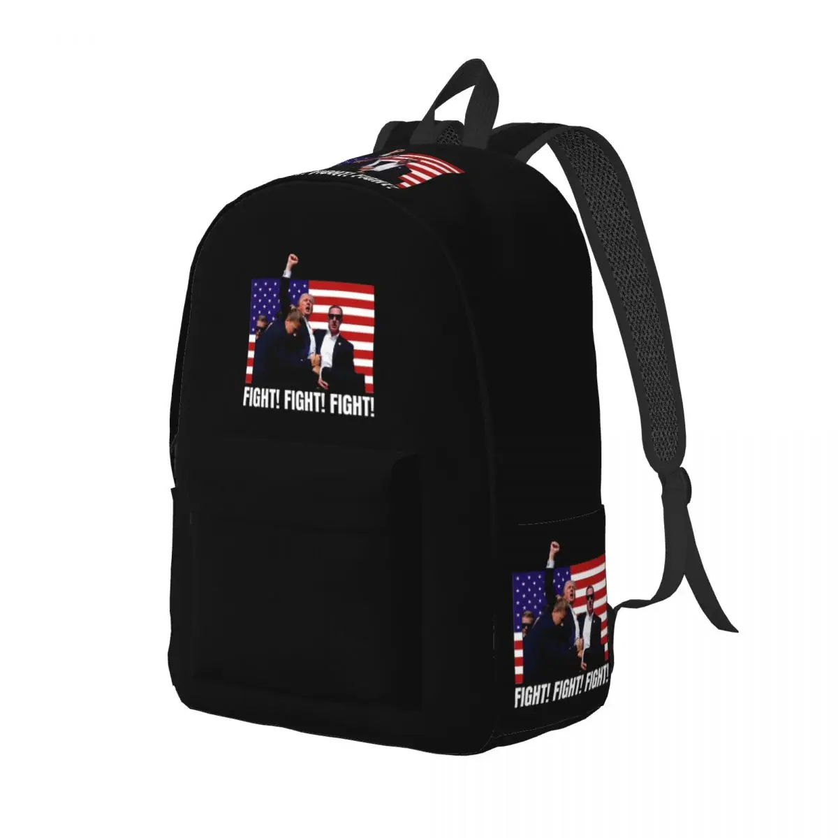 2024 President Trump Fight Backpack for Men Women Teenage Student Work Daypack Trump College Canvas Bags Durable