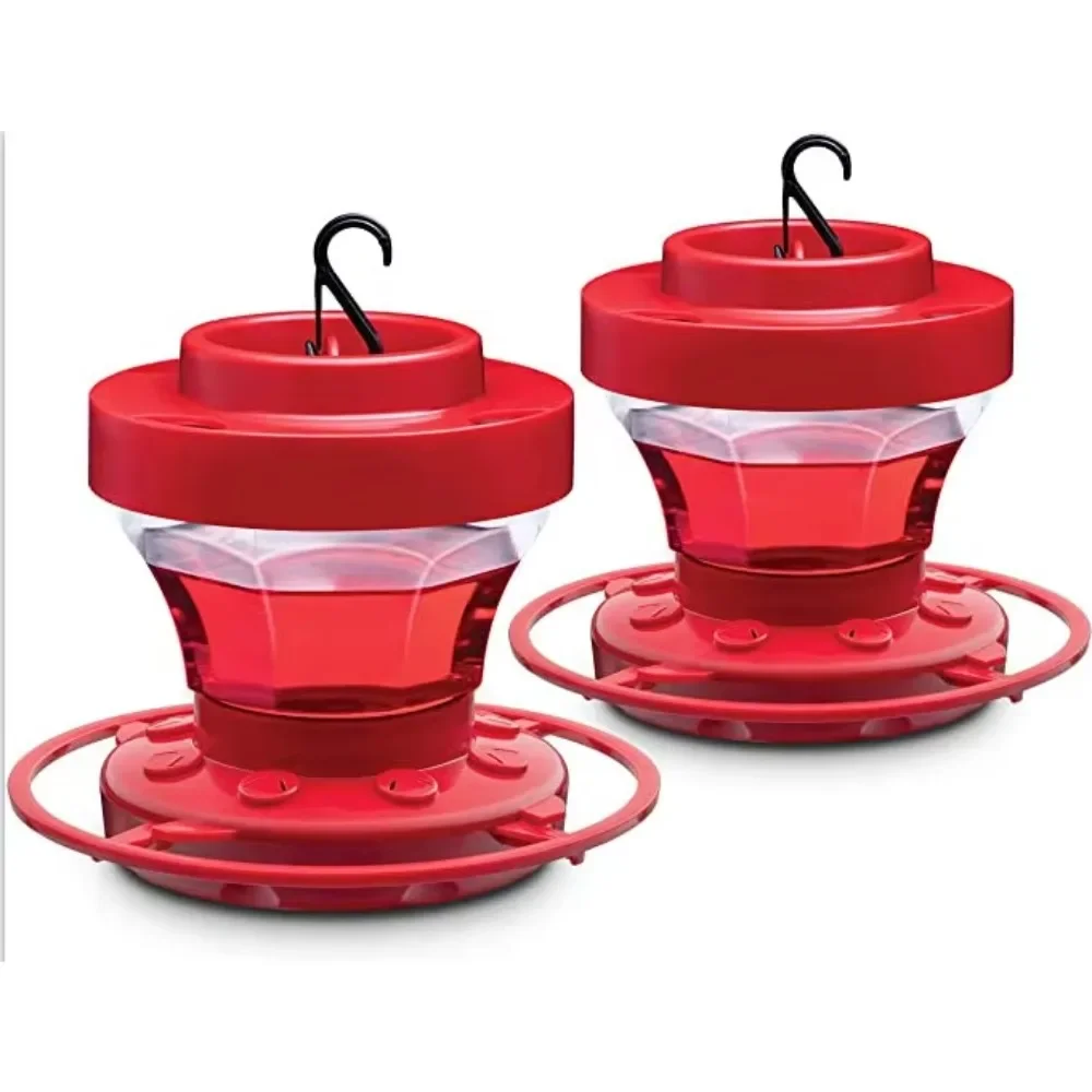 1/2pcs Leak-proof Bird Food Container With 8 Feeding Ports Garden Decoration Outdoor Detachable Hanging Hummingbird Feeder