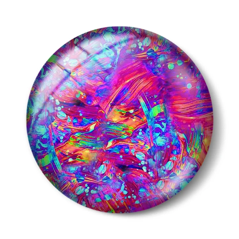 Colour Spray paint colorful art patterns  12mm/18mm/20mm/25mm Round photo glass cabochon demo flat back Making findings