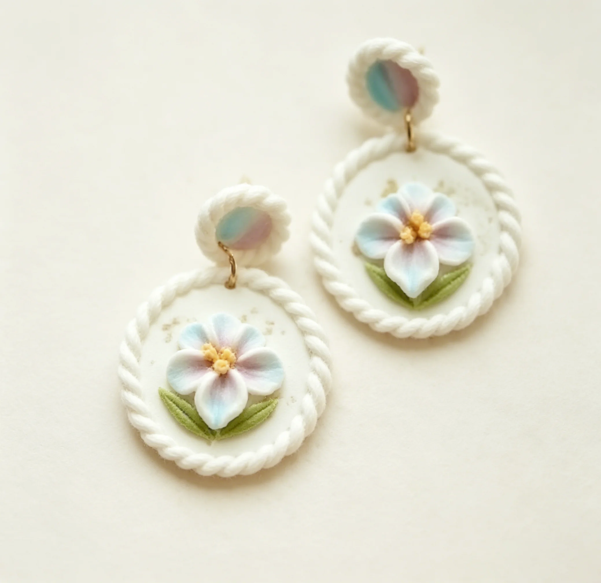 Trendy Floral Polymer Clay Earrings Multi-Shaped Dangle Leaf Layers Women\'s Spring Summer Accessory Gift for Mother\'s Day
