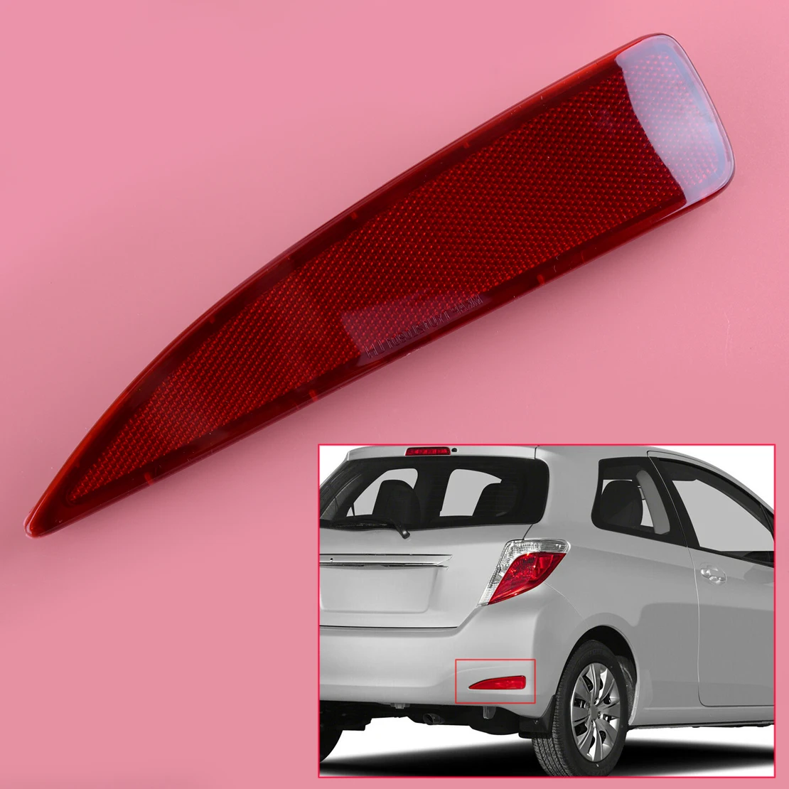 Car Rear Bumper Right Reflector Light Lamp Housing Cover 52163-52100 TO1185103 Fit For Toyota Yaris Base PREMIUM CE L LE 2012