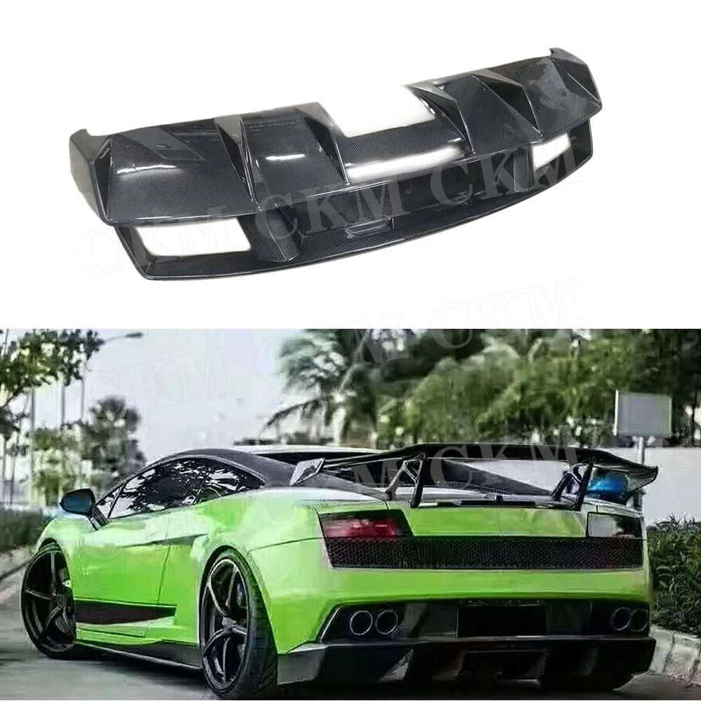 

Carbon Fiber Car Rear Lip Spoiler Diffuser for Lamborghini LP550 LP560 LP570 2008-2014 FRP Rear Bumper Extension Body Kits