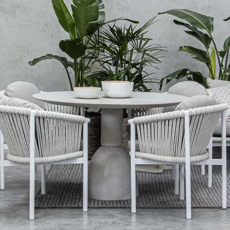 

Outdoor Restaurant Garden Chairs Homestay Living Room Villa Simplicity Garden Chairs Leisure Aluminum Furniture Gartenstuhl MHSF