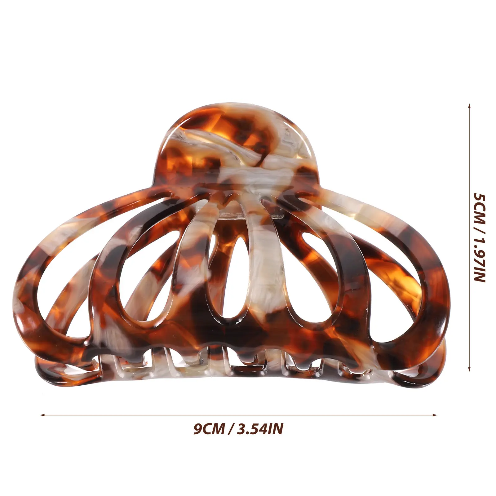 Leopard Print Large Hair Claw Clips for Women – Sturdy Grip for Wedding, Party & Daily Styling