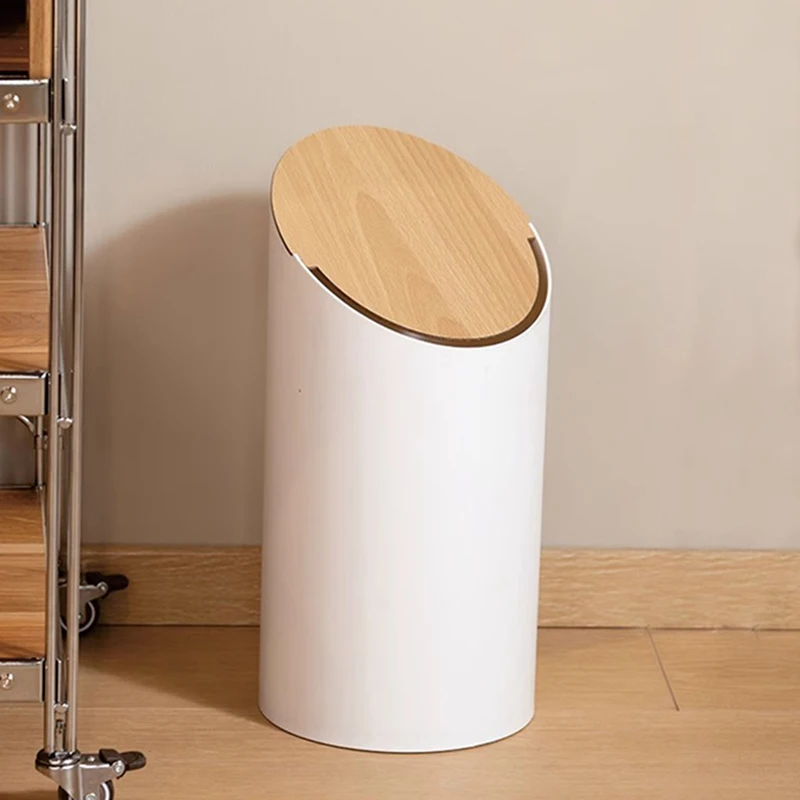 

Living Room Waste Bins Office Luxury Wastebaskets Round Bucket Trash Bin Beautiful Trashcans with Lid Home Cleaning Utilities