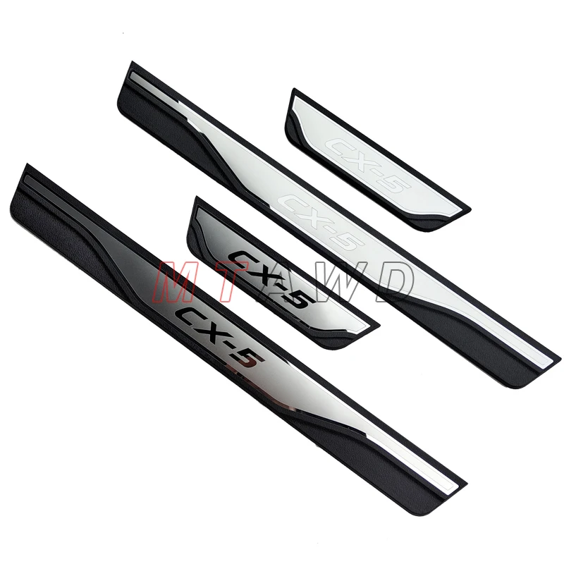 For Mazda CX-5 CX5 KF KE 2025 2024 2023-2011 Accessory Stainless Car Door Sill Kick Scuff Plate Protector Trim Cover Guard Pedal