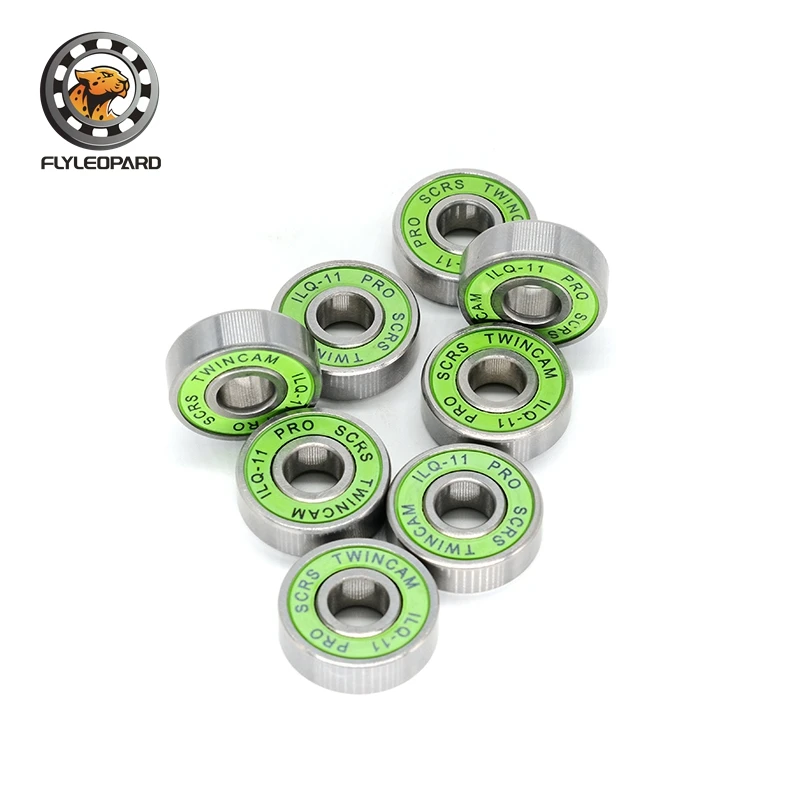 

8Pcs Deep Groove 608RS ILQ-11 8x22x9 ABEC-9 Green Sealed Inline Roller Skate Bearing Steel Wheel Bearings for Skateboard