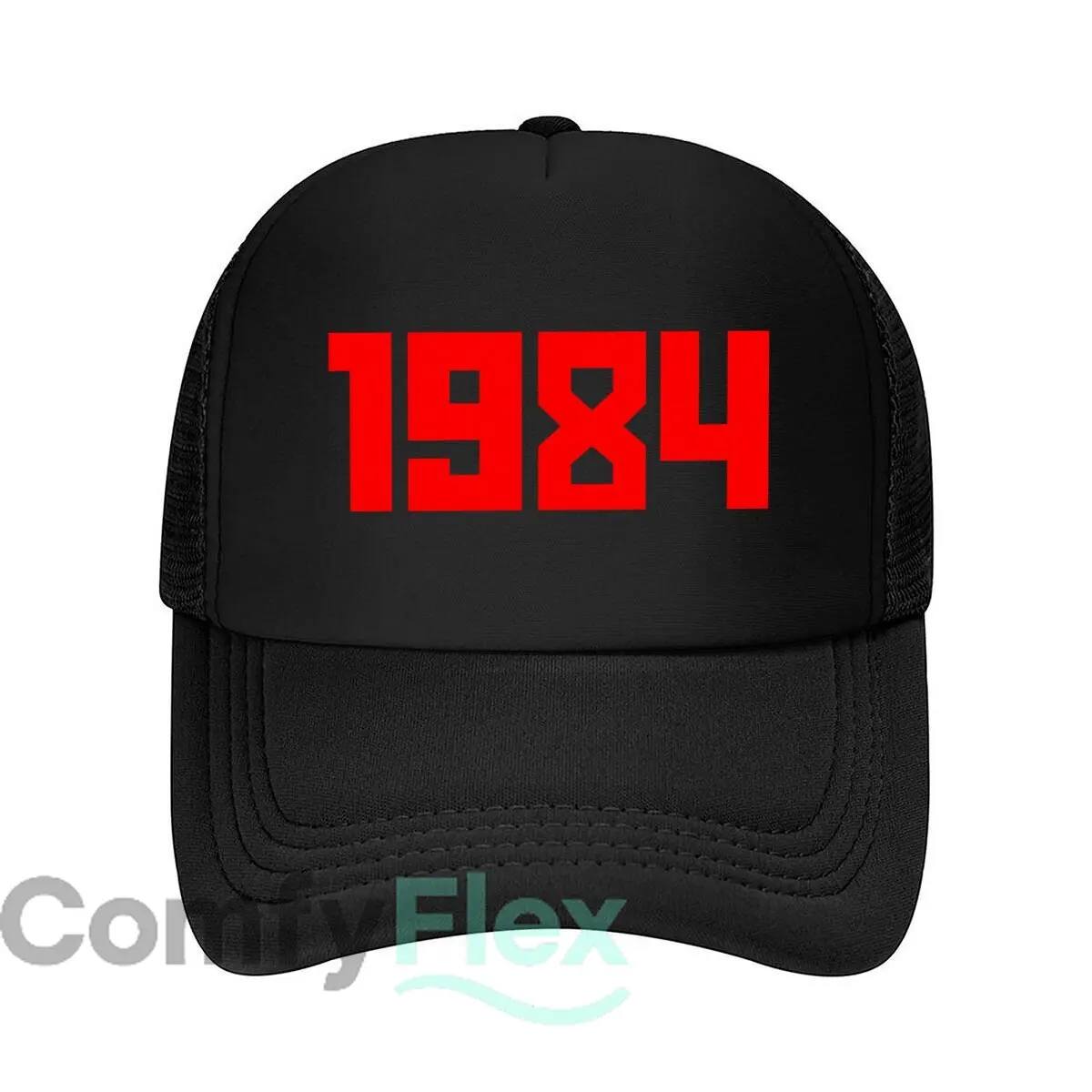 1984 Bold Geometric Numeral Design Mesh Baseball Cap Hip Hop