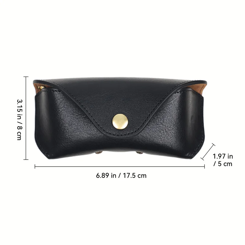 Genuine Leather Glasses Bag Creative Design Light Luxury Fashion Sunglasses Case Outdoor Simple Portable Storage Box