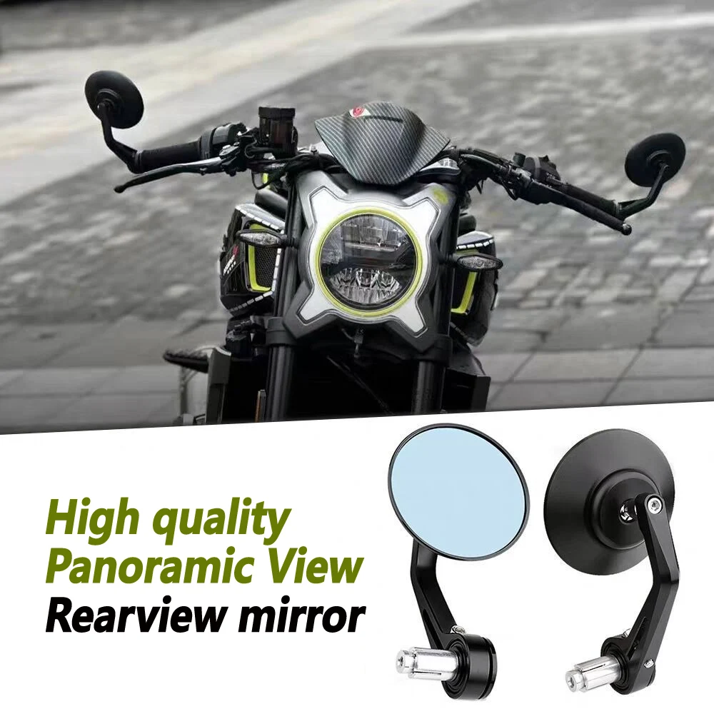 handlebar rearview mirror For CFMoto 700CL-X‌  300CL-X‌ blue glass anti glare handlebar mirror large field of view reflector