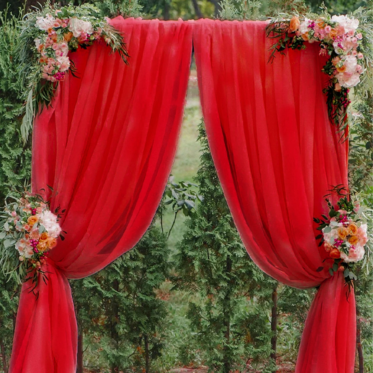 

Wedding Valance Arch Tulle Roll Polyester Fabric Wedding Birthday Party Backdrop Yarn For Engagement Wedding Chair Sashes Decor